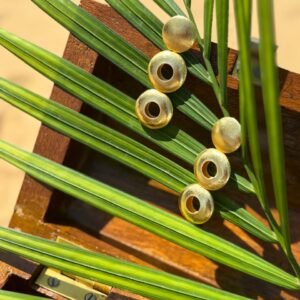 Modern Hollow Disc Gold Earrings